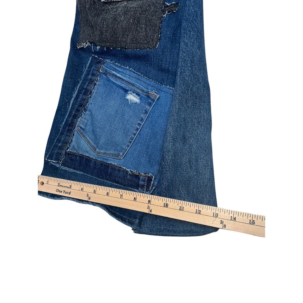 Silver Jeans Co Women’s 18W/L35 Upcycled Patchwork Flare Jeans Boho Y2K OOAK - Picture 15 of 16